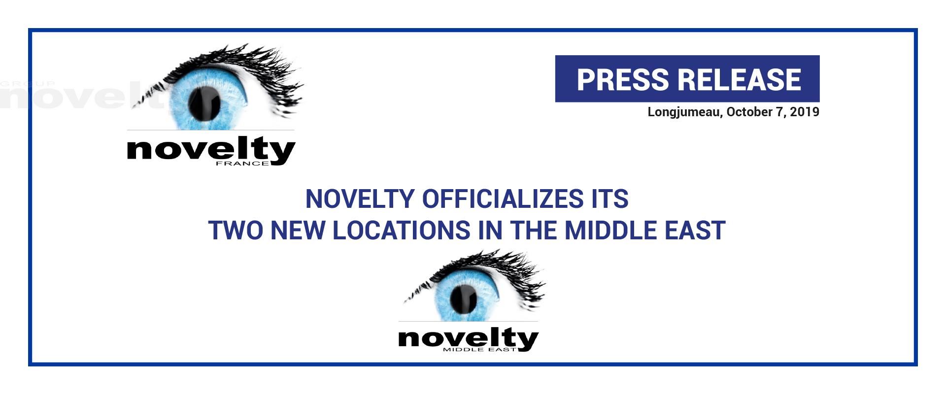 Visuel PRESS RELEASE | Novelty officializes its two new locations in the Middle East